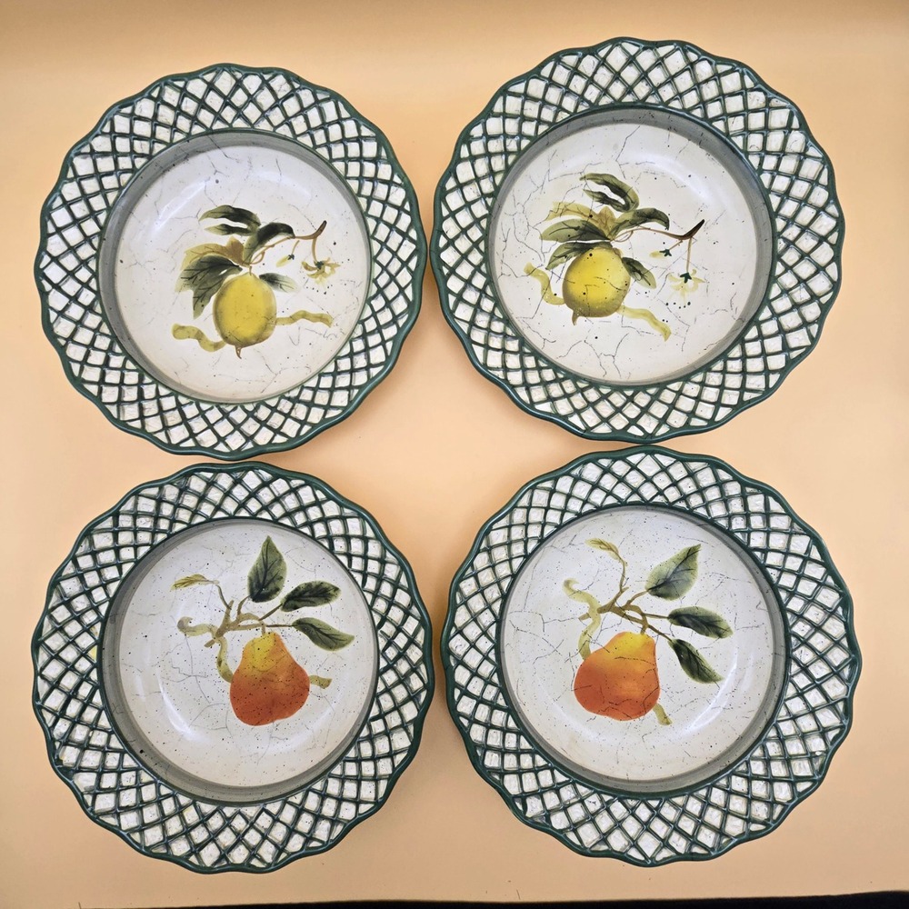 Raymond Waites Cornucopia Pasta Bowls Certified International Set of 4 Fruit